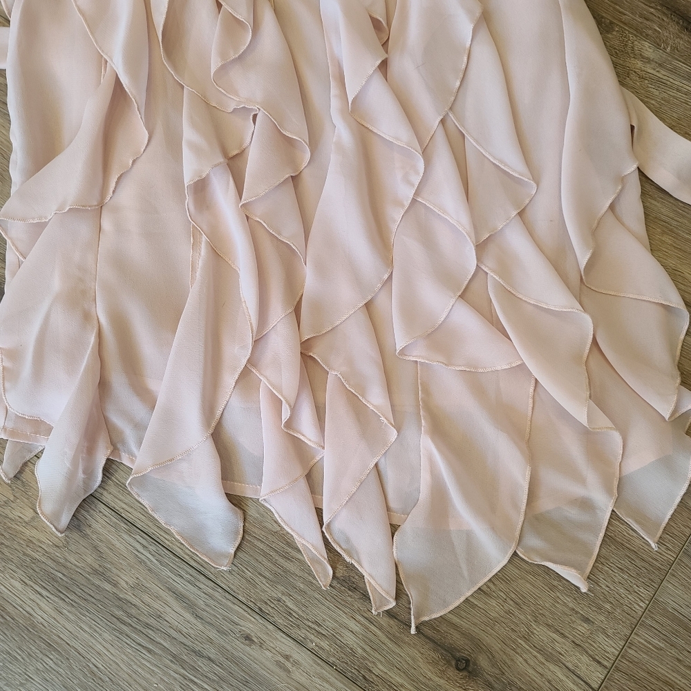 ASOS Blush Pink Ruffle Mini Dress - Picture 8 of 9